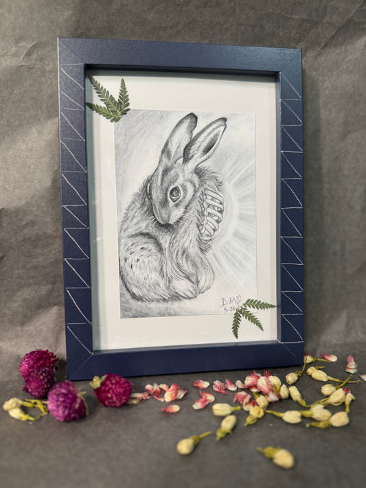 Rabbit framed print (mini)