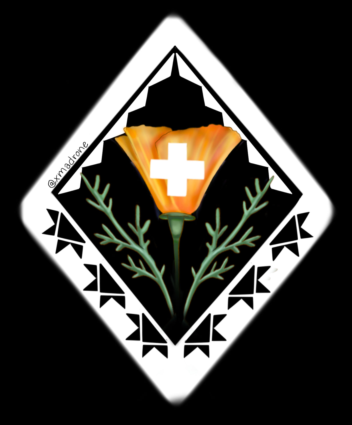 California Poppy sticker