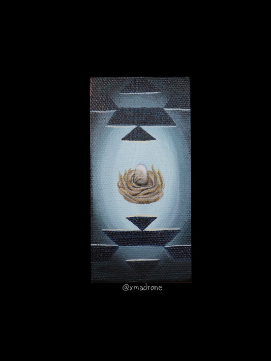Small Hummingbird nest sticker